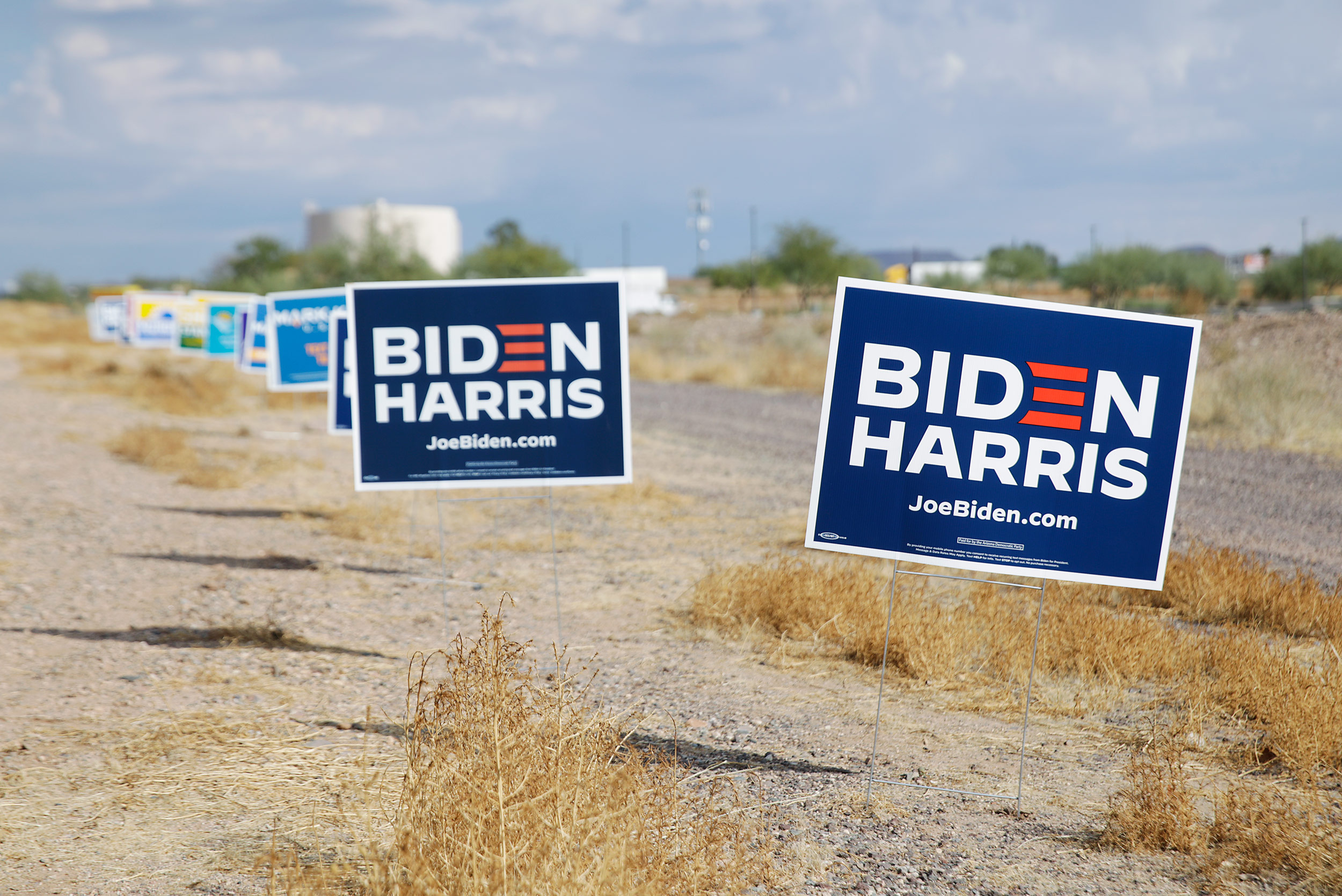 Biden signs - Steve Craft Photo - Commercial Photographer Phoenix Arizona